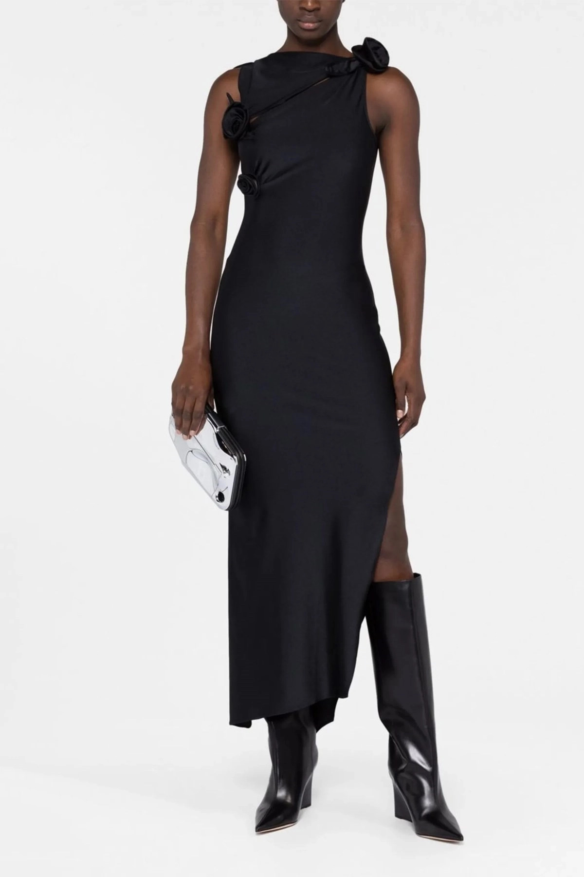 'Asymmetric flower' long dress - 2