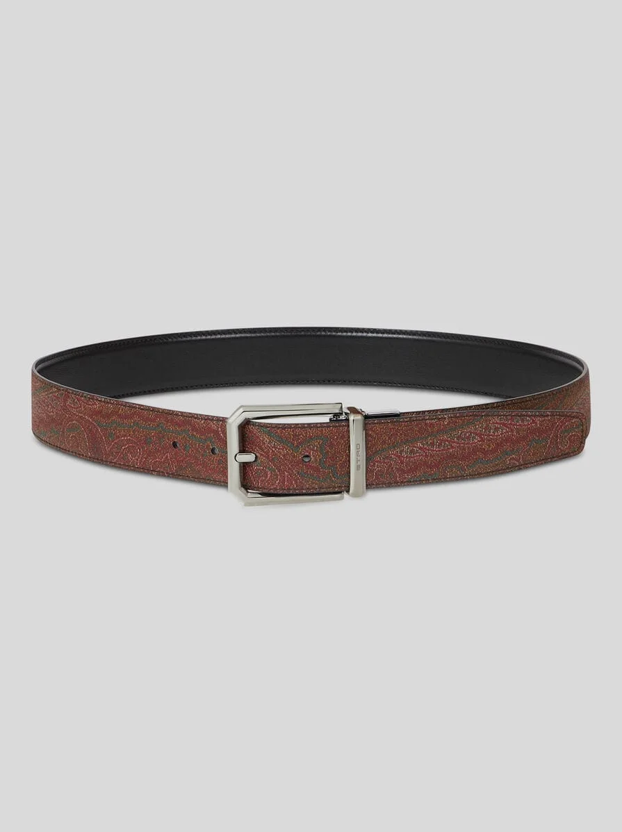 REVERSIBLE ARNICA AND LEATHER BELT - 1