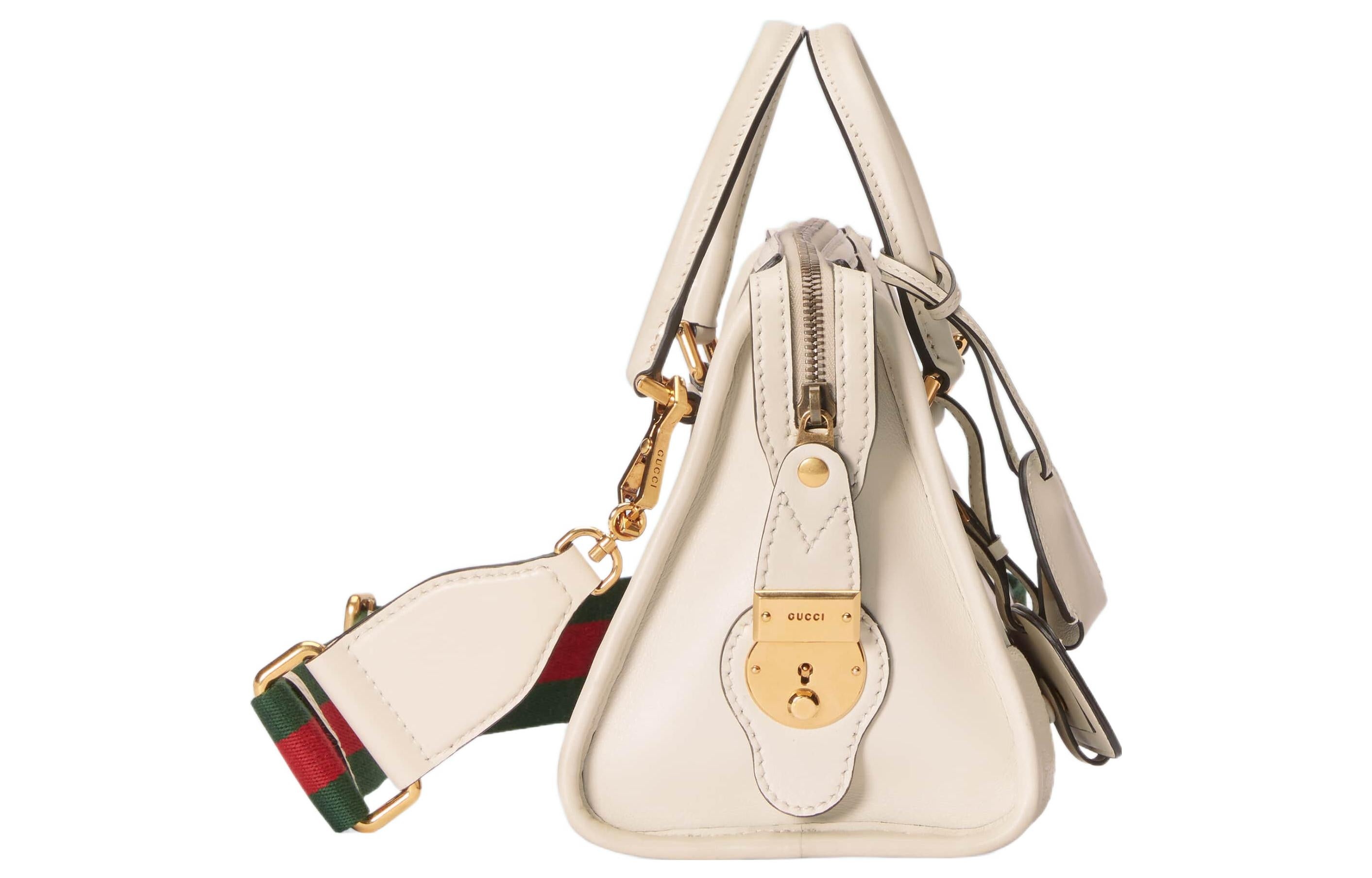 (WMNS) Gucci Bauletto Small Top Handle Bag 'White' 715772-AAA0O-9041 - 6