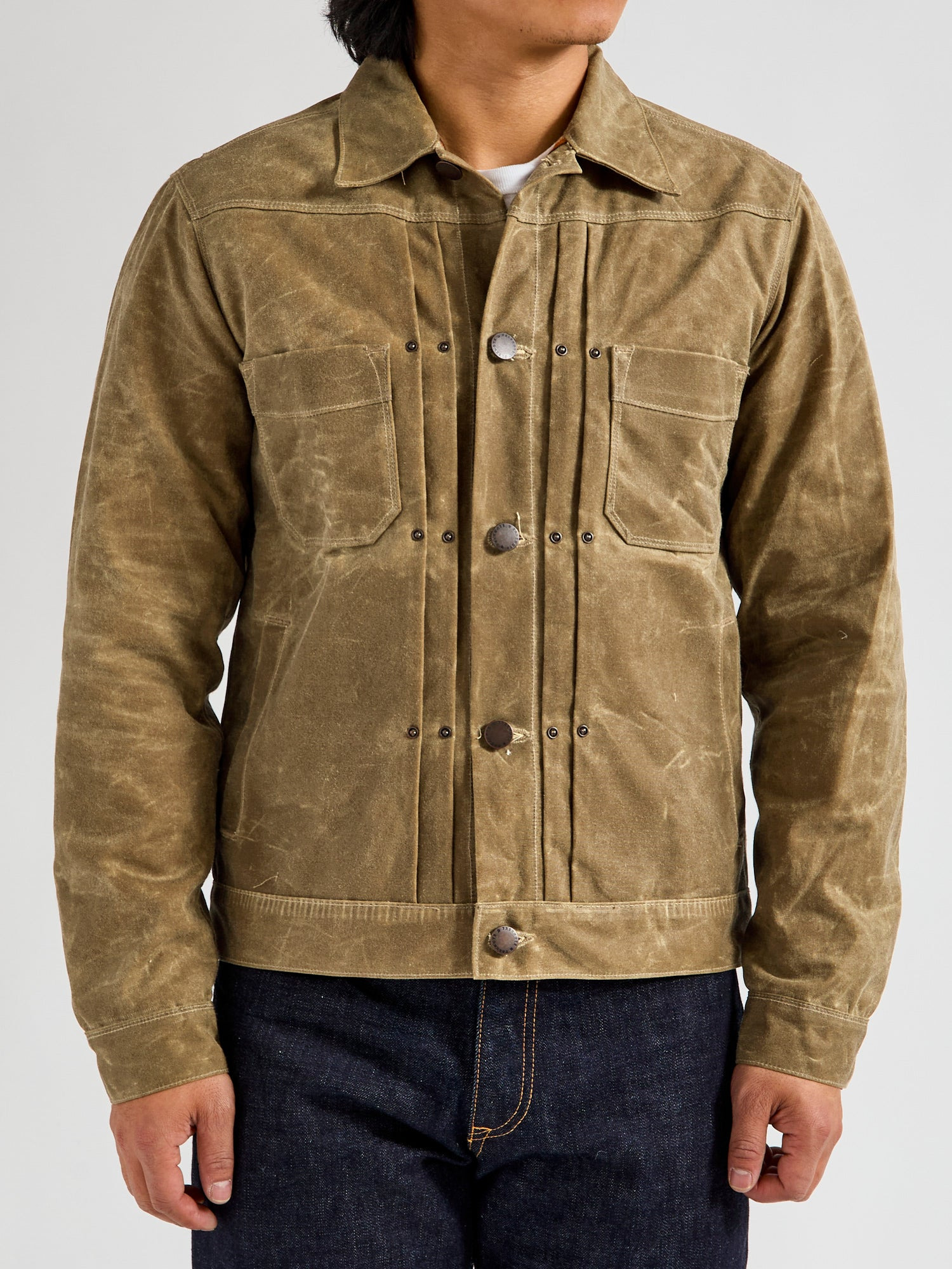Waxed Canvas Riders Jacket in Tobacco Brown - 4