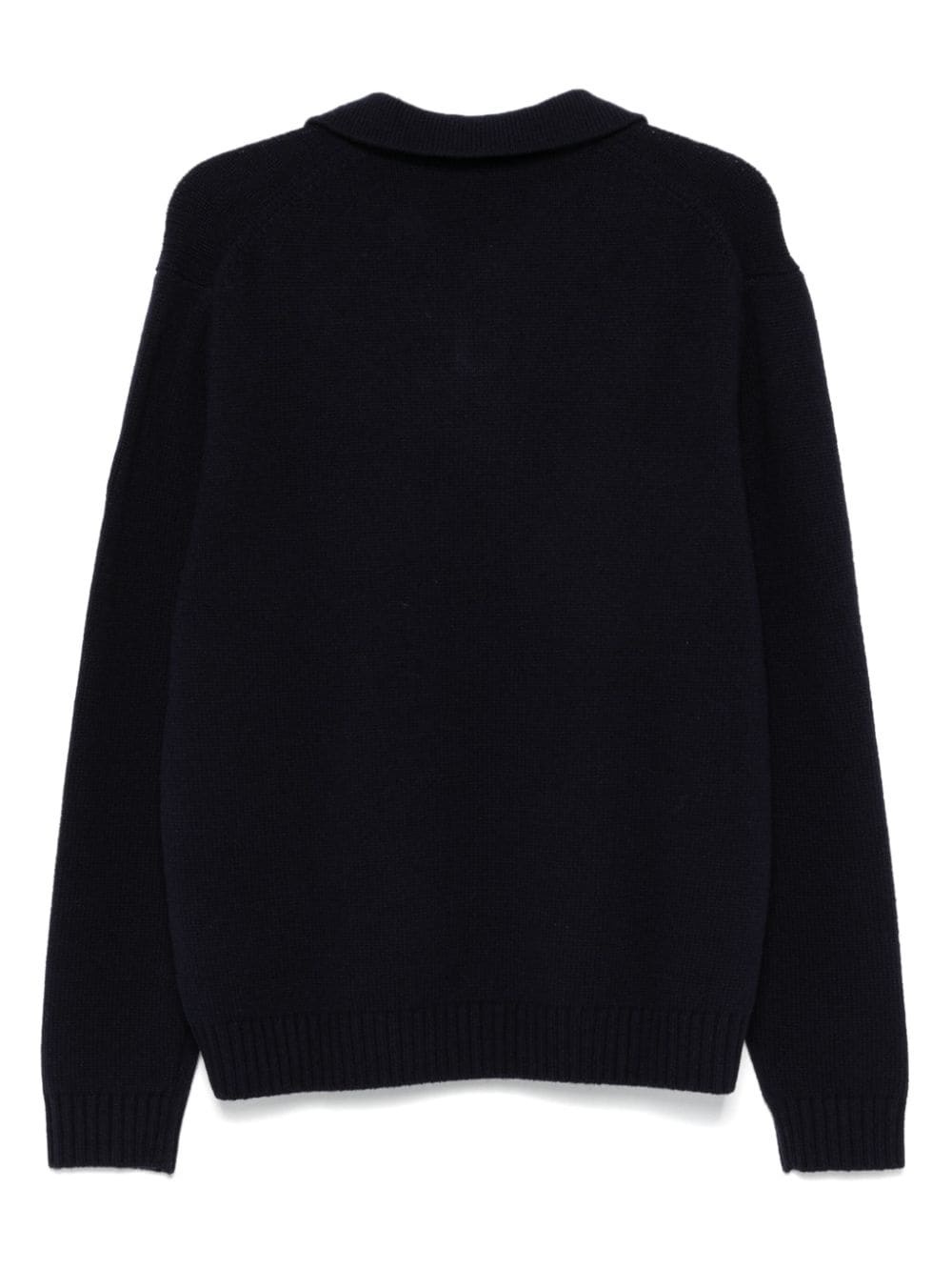 fine-knit polo top - 2