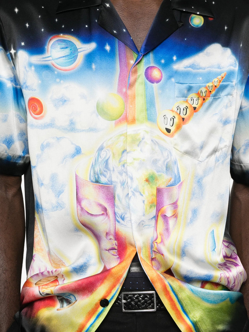 CASABLANCA Casablanca The Essential Experience Cuban-collar Graphic Shirt outlook