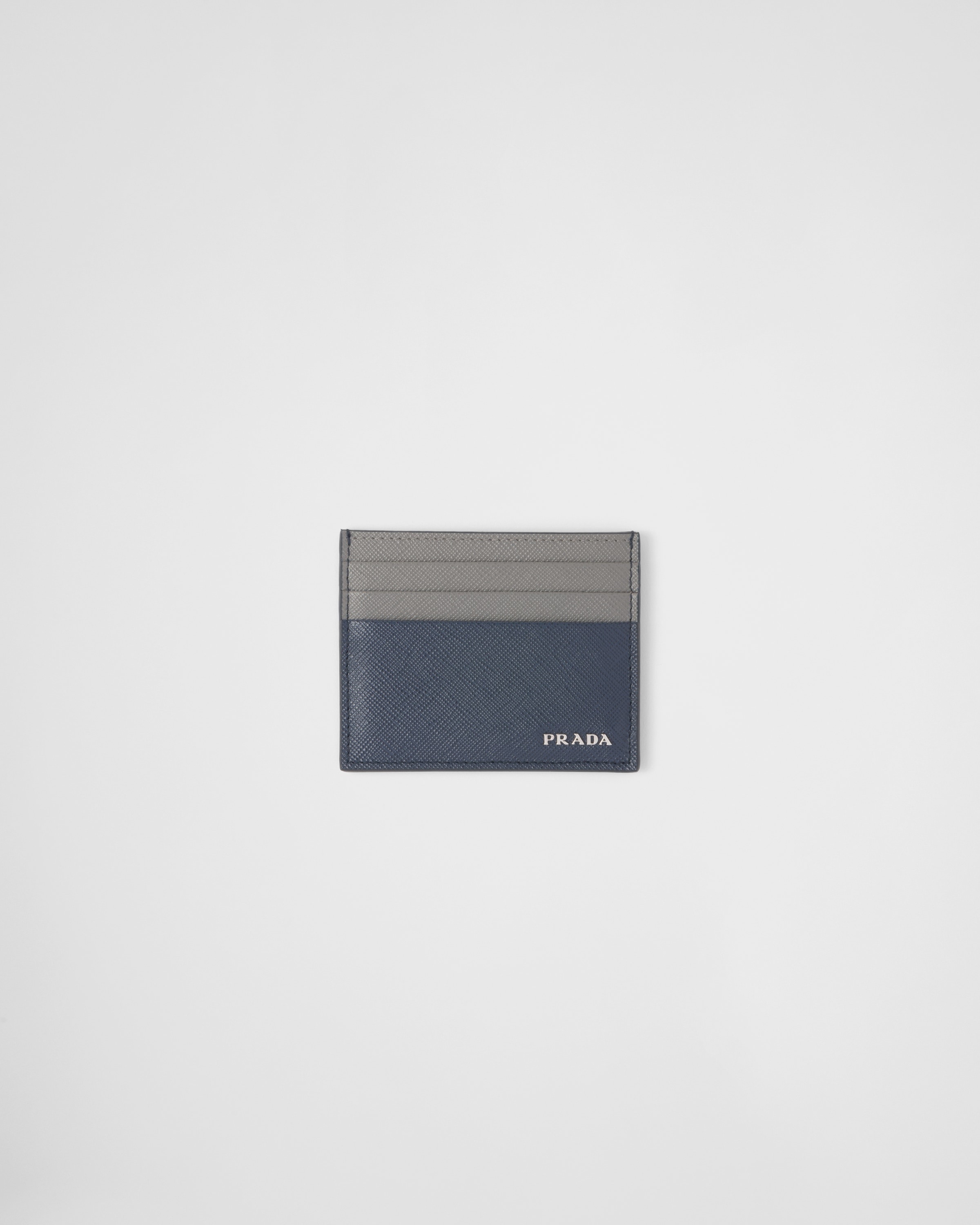 Prada Saffiano Leather Credit Card Holder - Farfetch  Leather wallet  design, Leather credit card holder, Leather