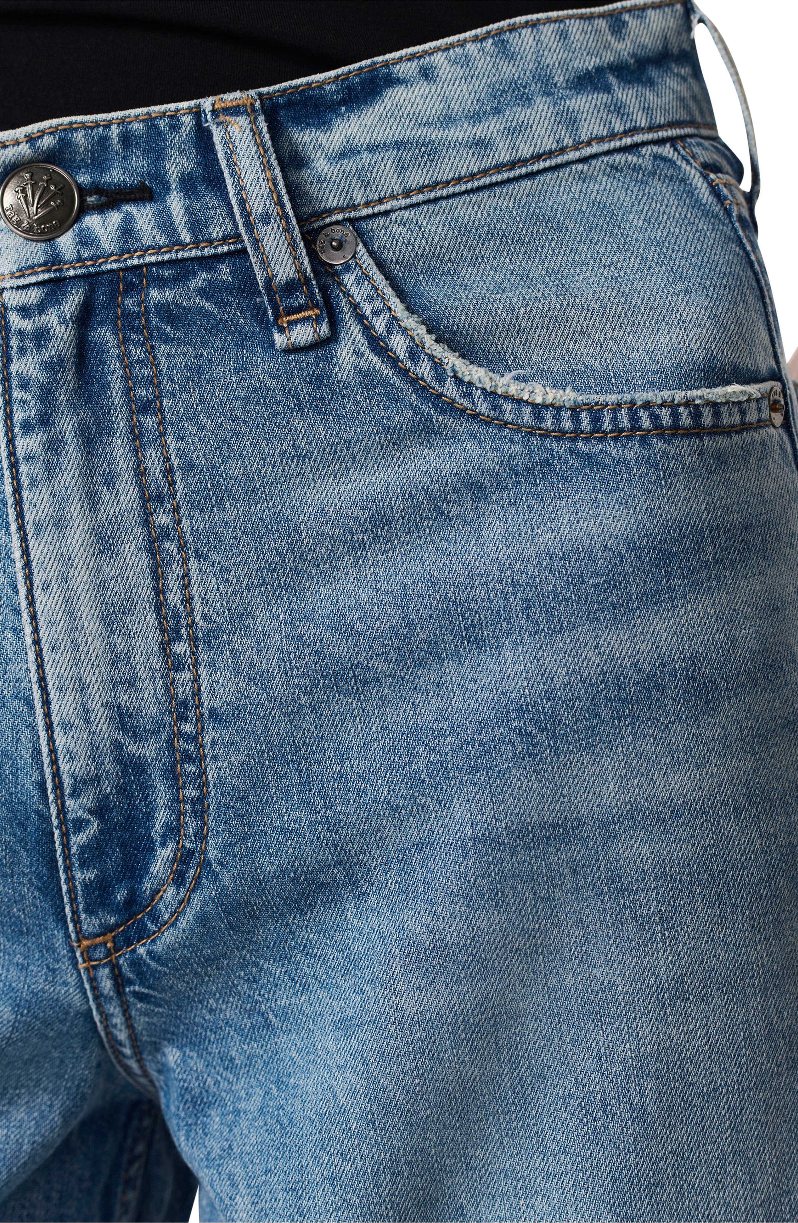 rag & bone Featherweight Andi High Waist Ankle Wide Leg Jeans in Beacon at Nordstrom - 5