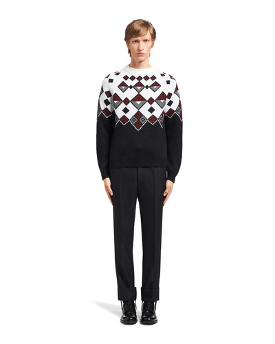 Prada Argyle wool sweater outlook