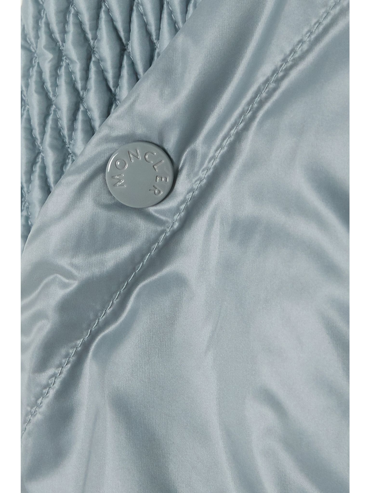 Quilted shell mini skirt Blue - 4
