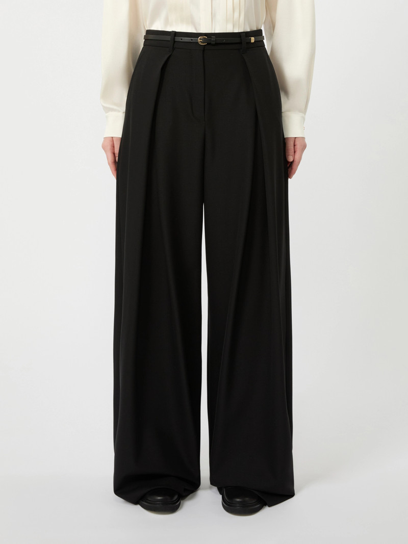 AERE Wide-fit wool twill trousers - BLACK 3