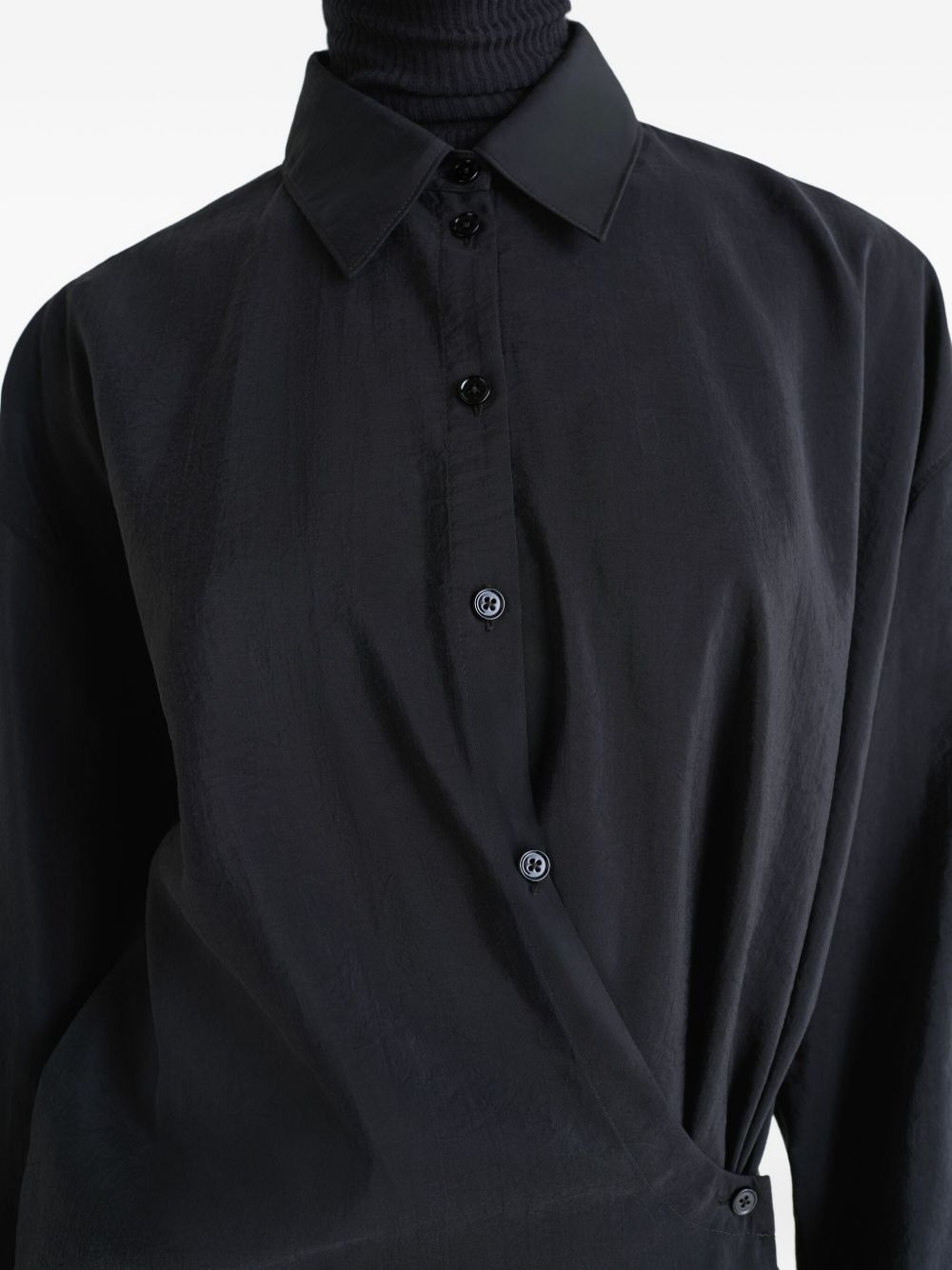 twisted-detail midi dress - 5