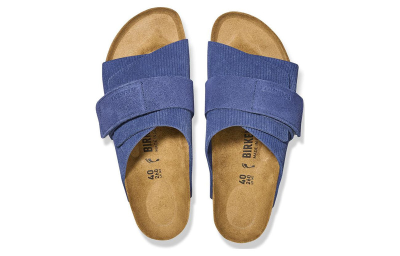 Birkenstock Kyoto Suede Embossed Narrow Fit 'Corduroy Indigo' 1025704 4