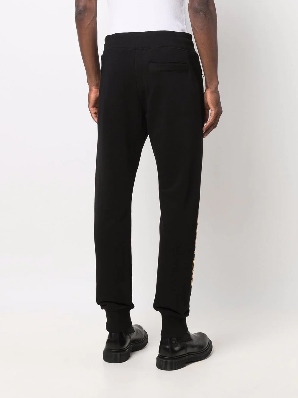 logo-embroidered jersey trousers - 4