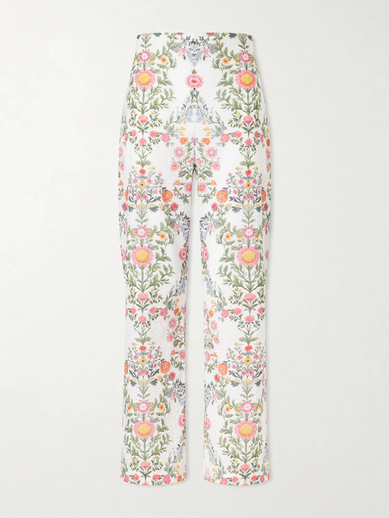 Joshua Broderie Anglaise Cropped Cotton Straight-leg Pants - 1