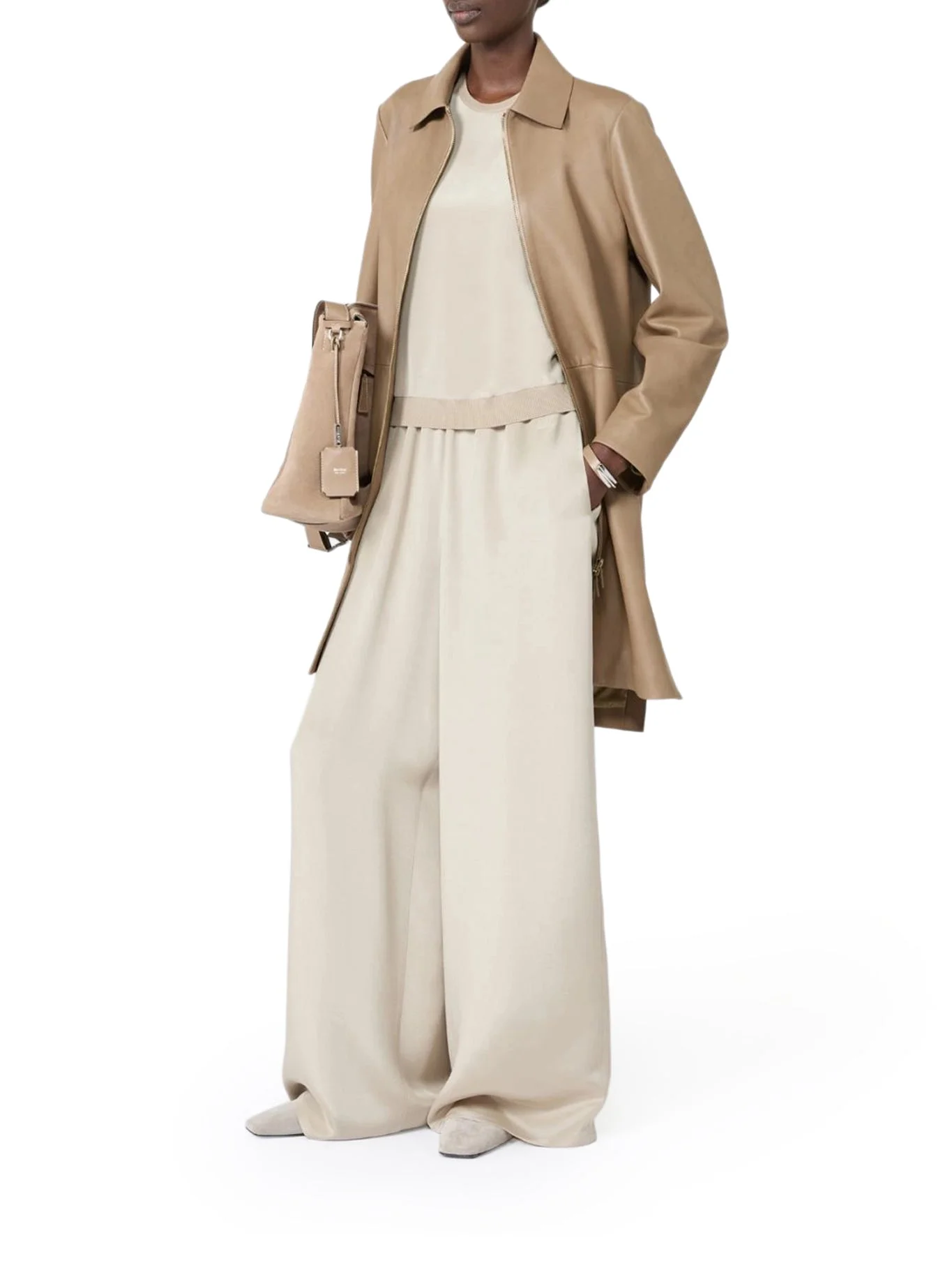 SOFT TROUSERS IN HEAVY SILK - 1