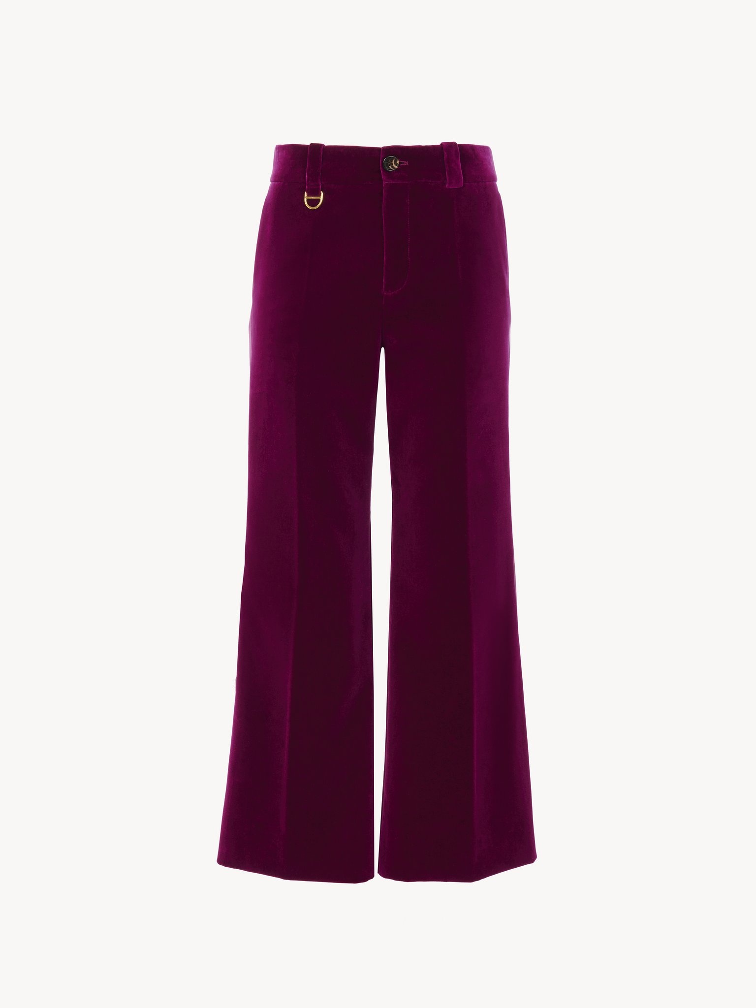 CROPPED BOOTCUT PANTS IN VELVET - 2
