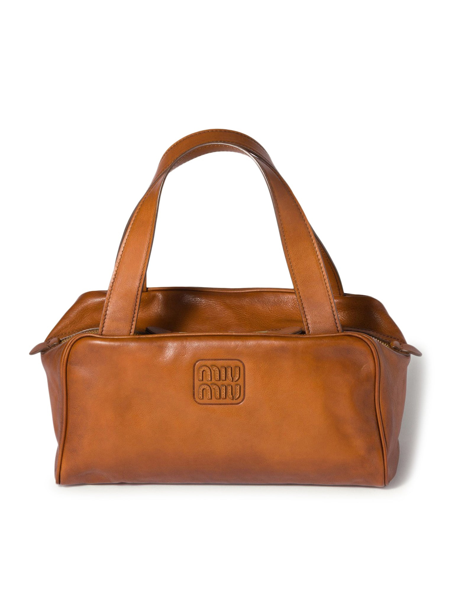 LEATHER TOP HANDLE BAG - 1