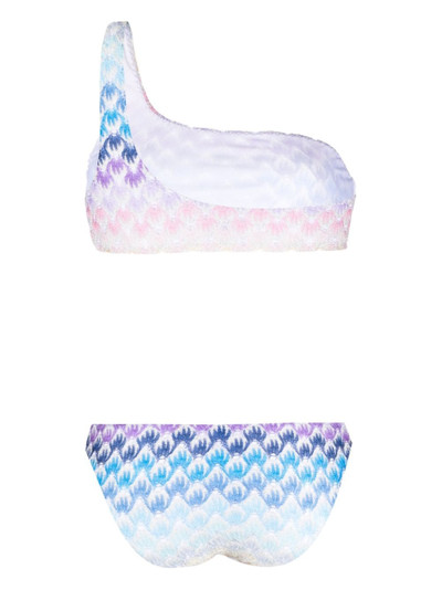 Missoni asymmetric seashell-embroidered bikini outlook