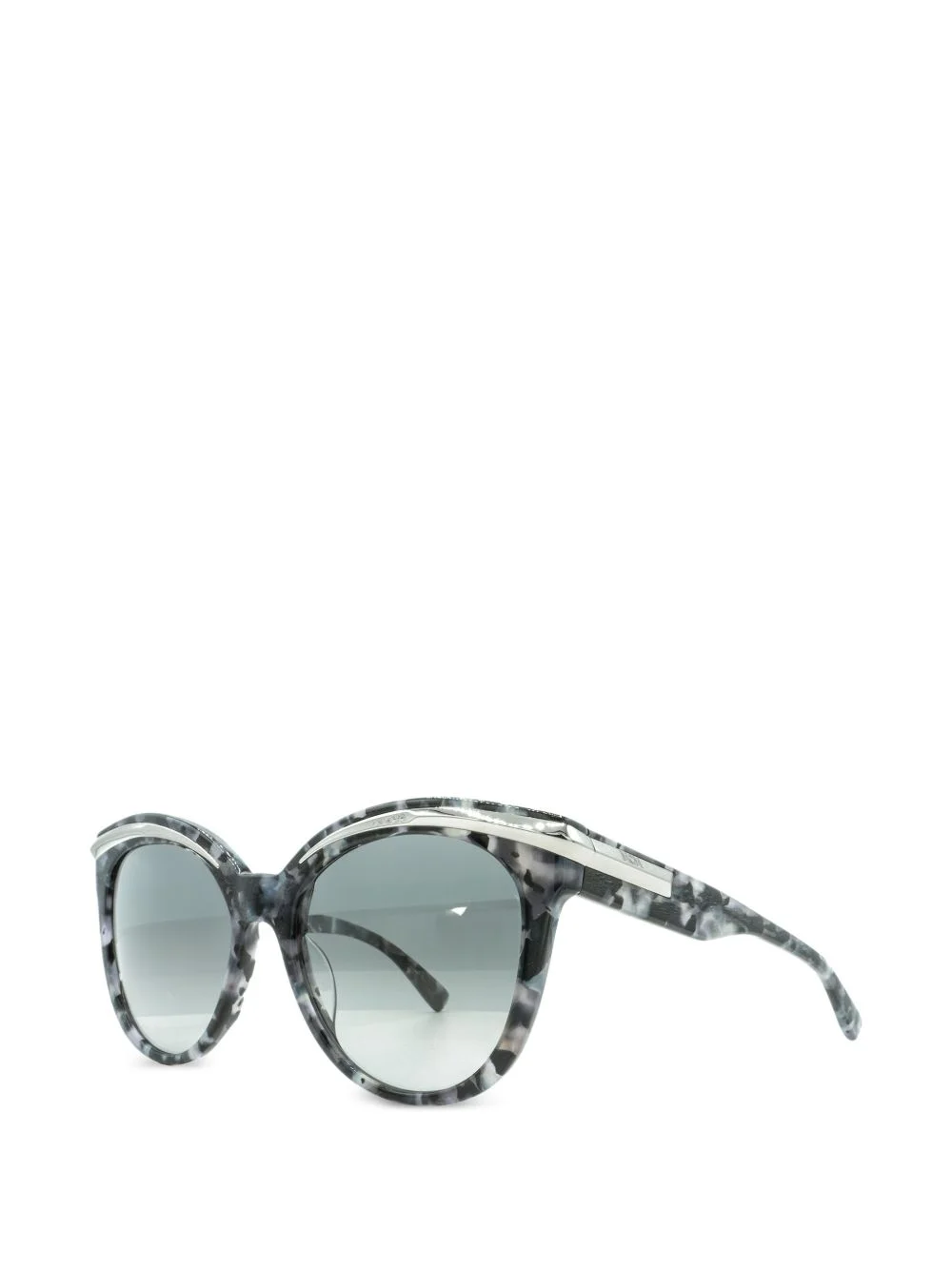 marble-effect cat-eye sunglasses - 1
