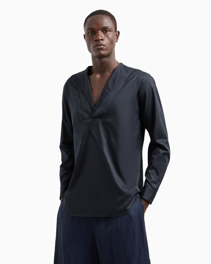 GIORGIO ARMANI LUXURY COTTON TWILL POLO SHIRT outlook