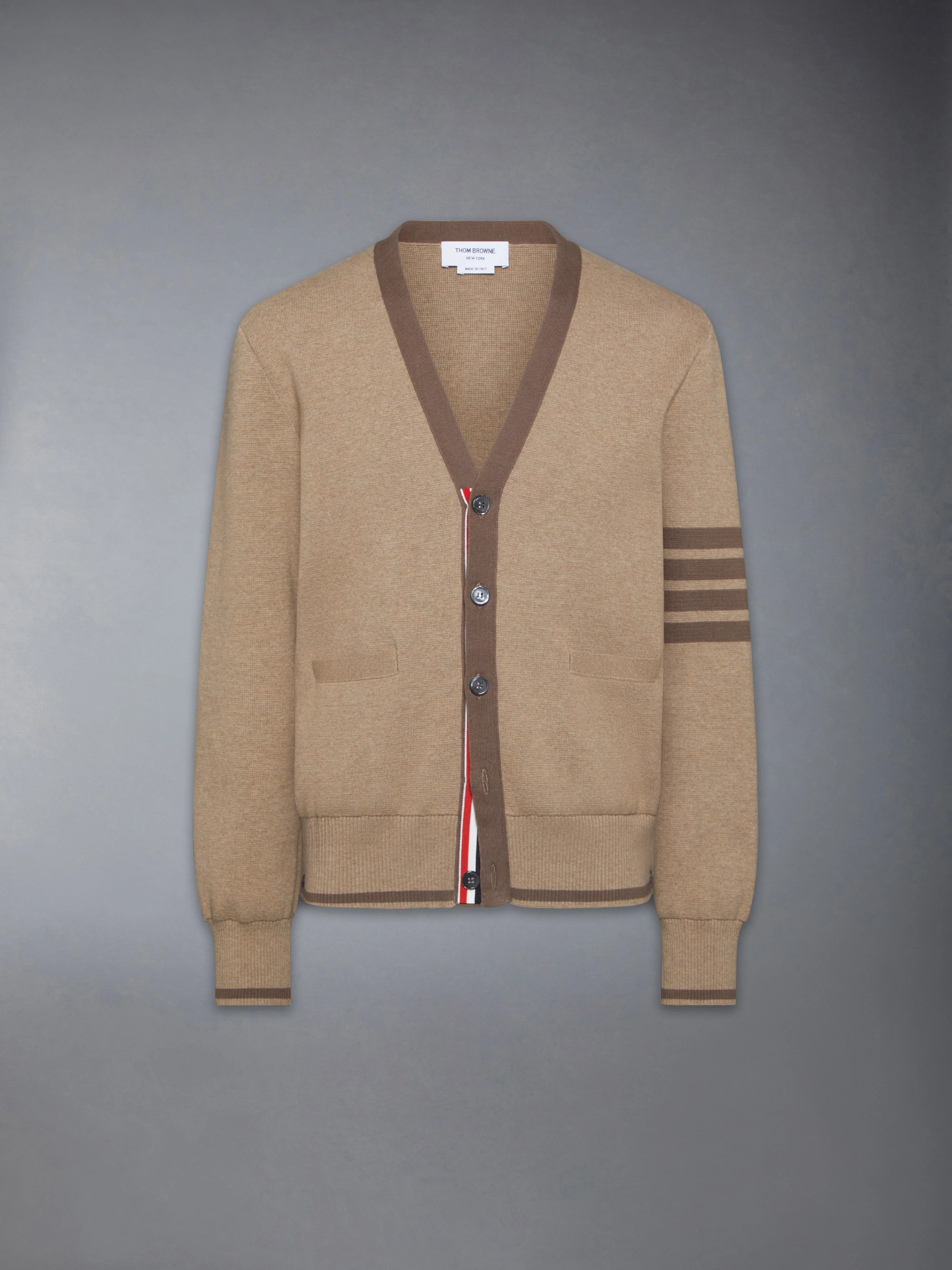 MILANO STITCH 4-BAR V NECK CARDIGAN - 1