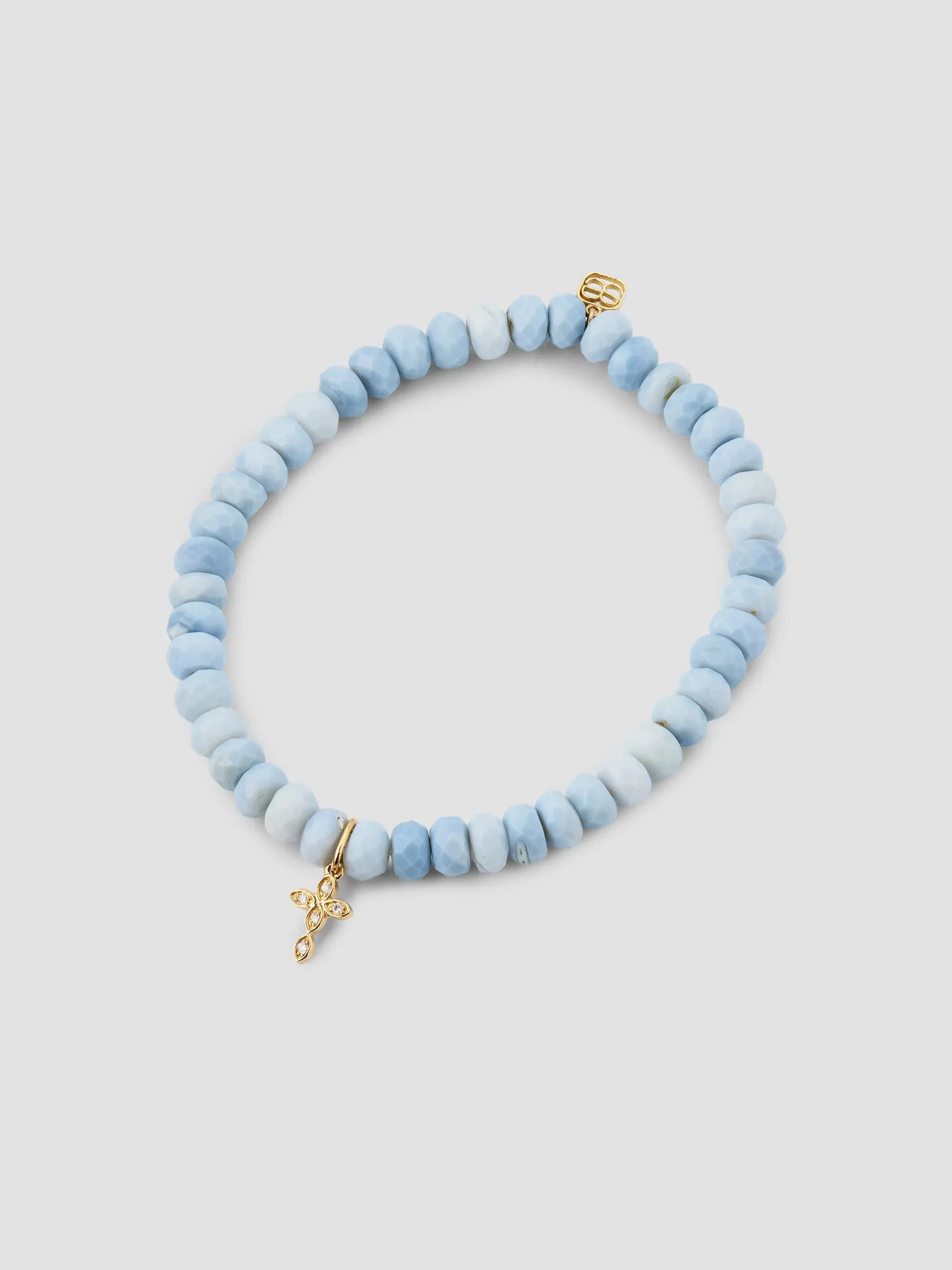 Women's 14K Yellow Gold, Opal & 0.03 TCW Diamond Beaded Bracelet - Gold - 1