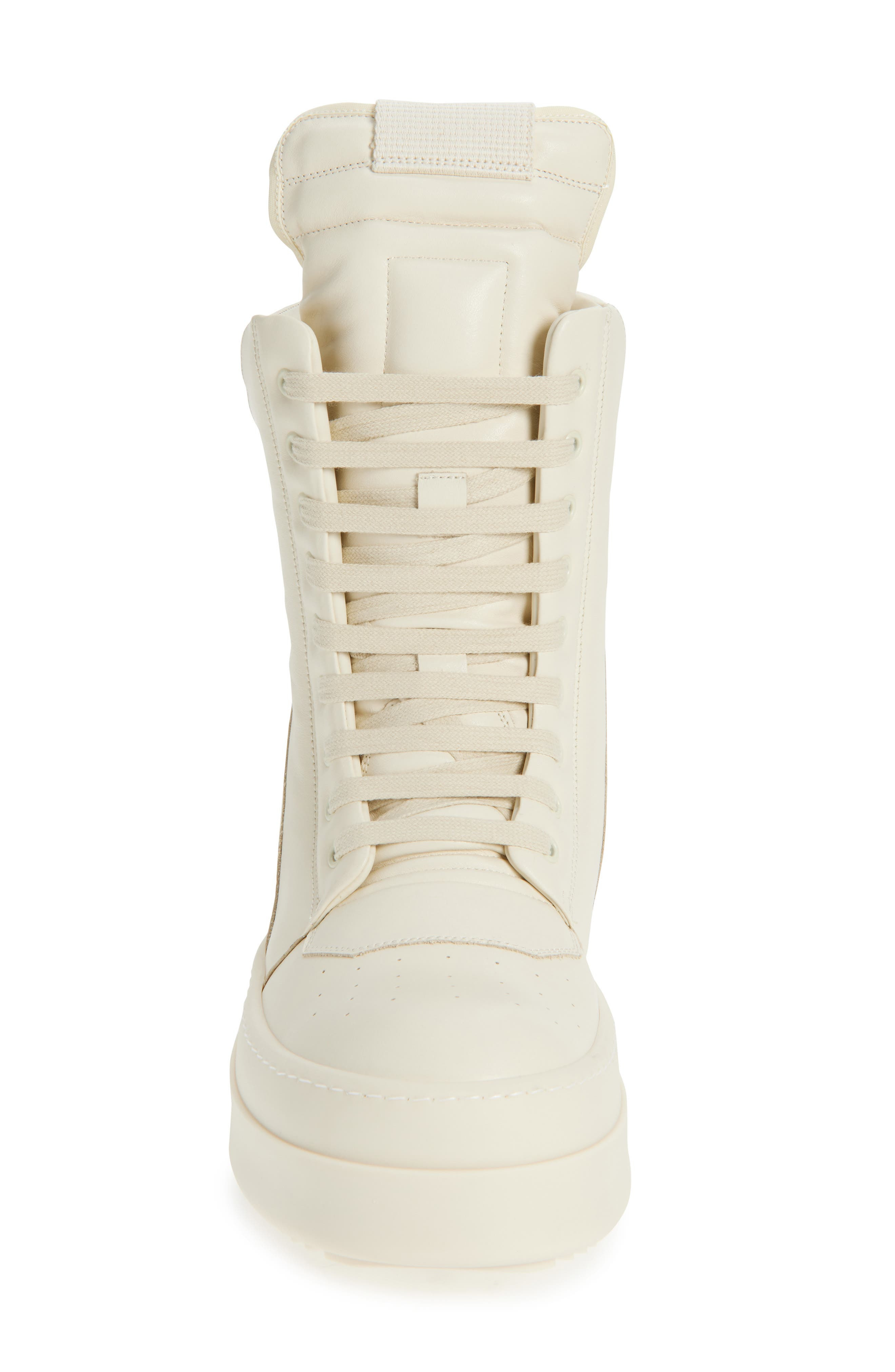 Rick Owens Mega Geobasket High Top Sneaker in Milk/Milk/Milk at Nordstrom - 4