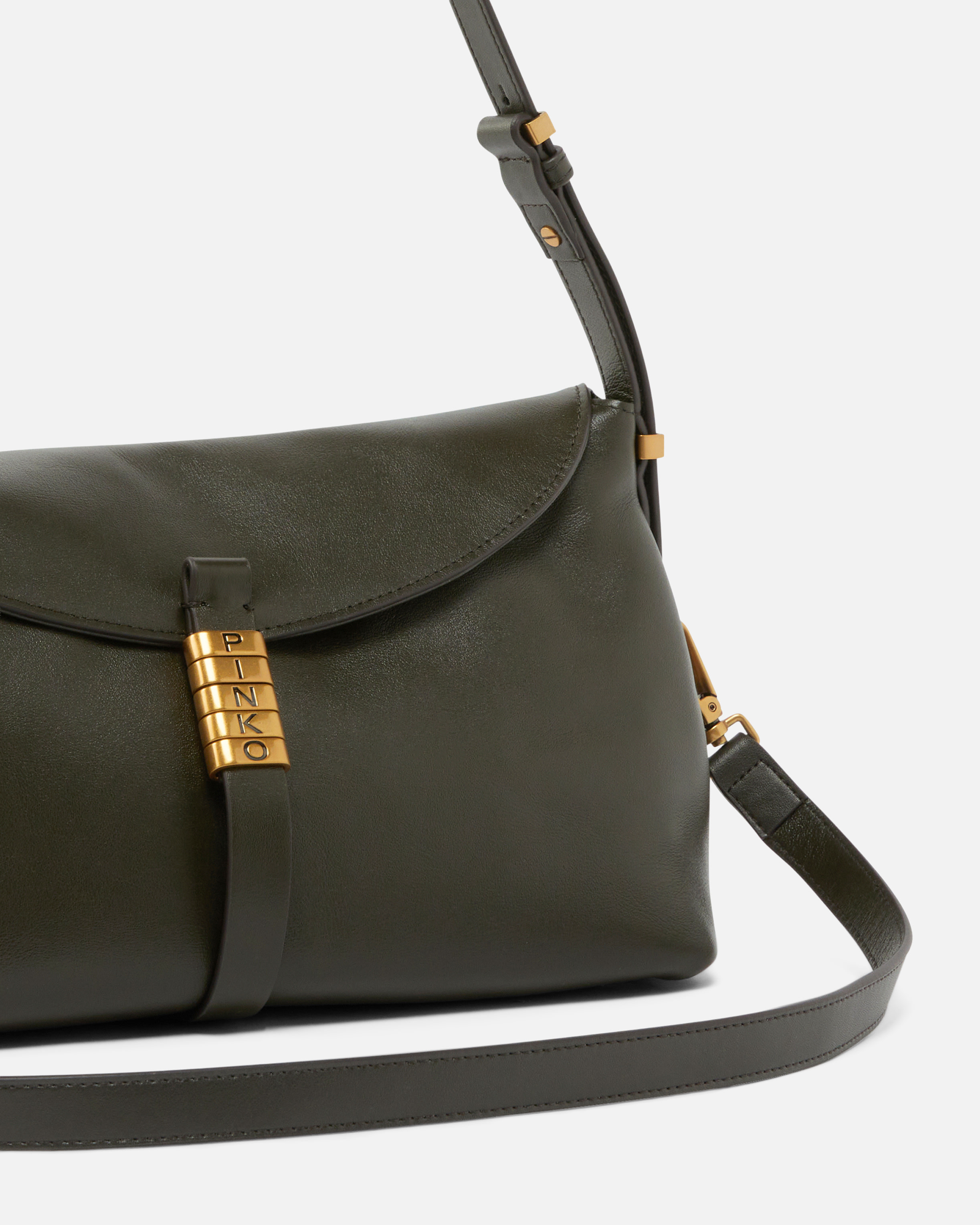 MEDIUM LEATHER SADDLE BAG BAGUETTE SHOULDER BAG - 3