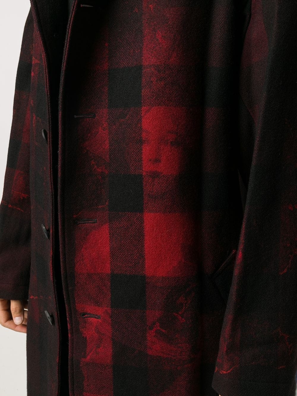 plaid check print coat - 5