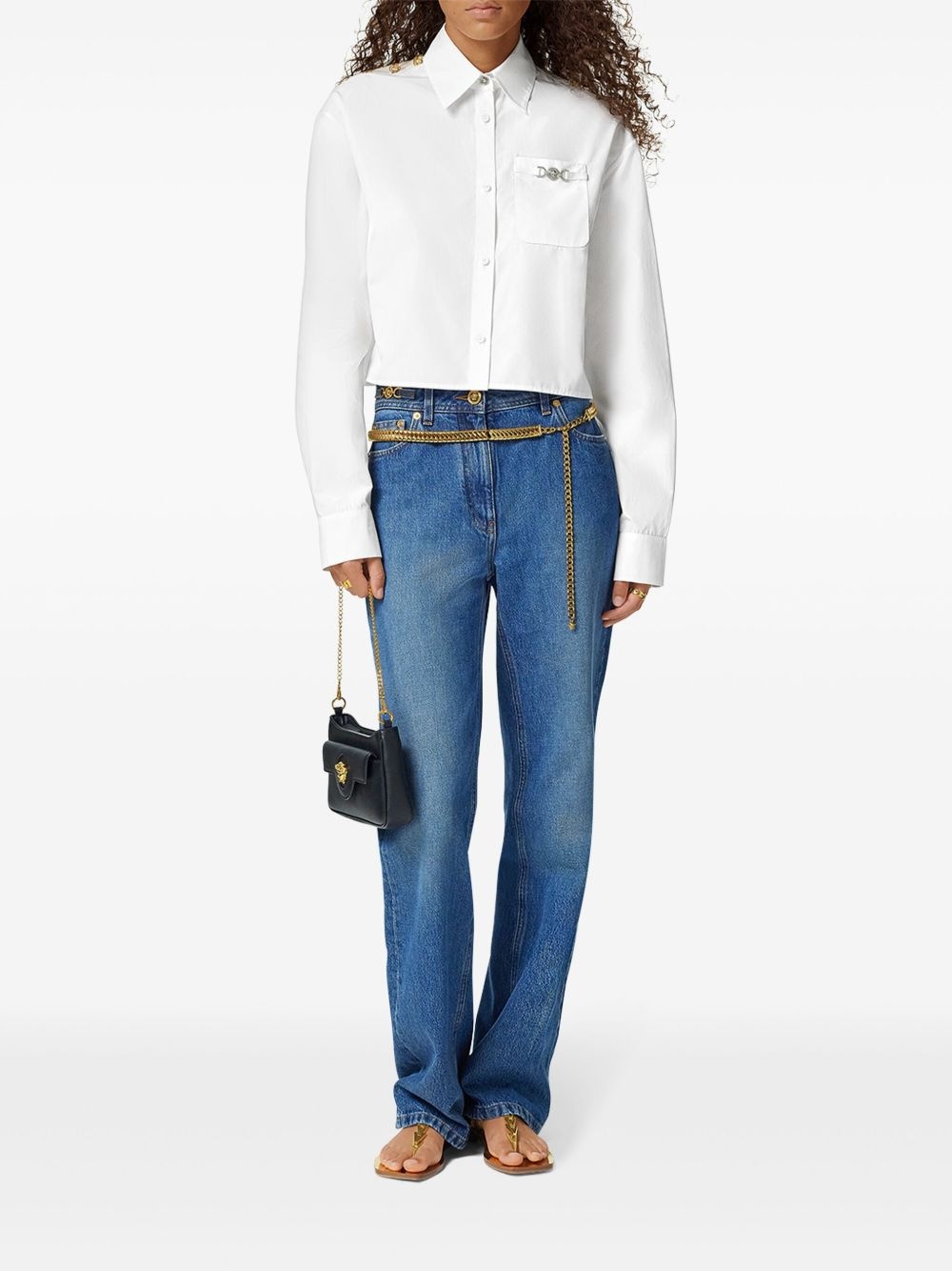 Medusa Chain cropped shirt - 2
