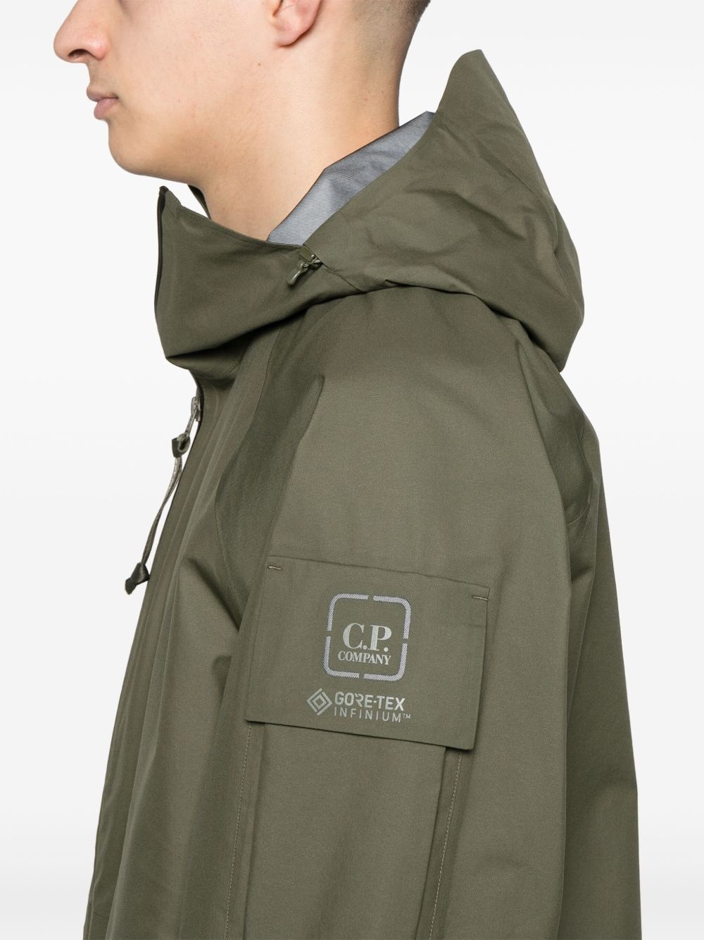 logo-patch hooded jacket - 5