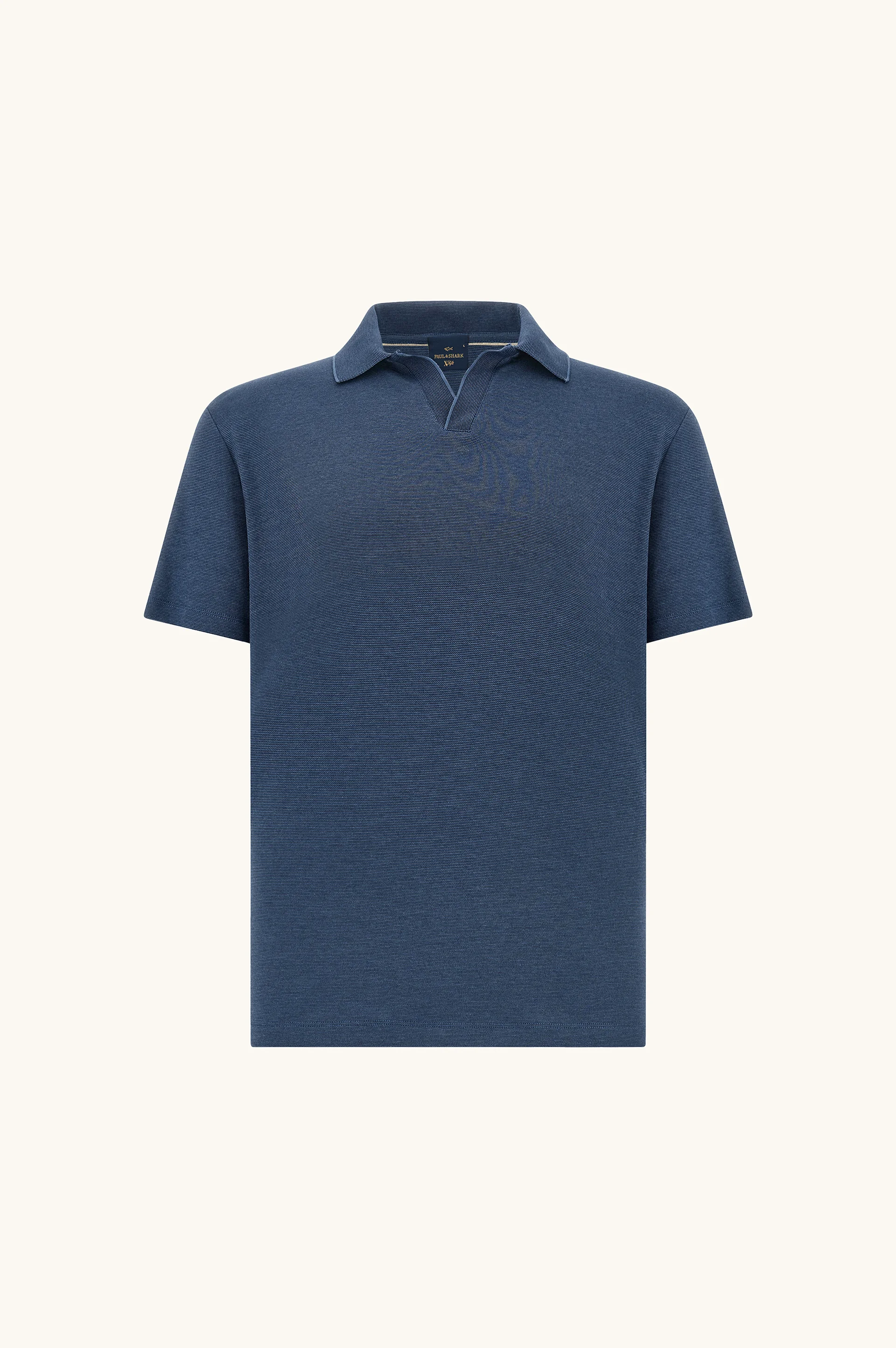 X-SOFT OPEN‑COLLAR POLO SHIRT IN COTTON INTERLOCK - 1