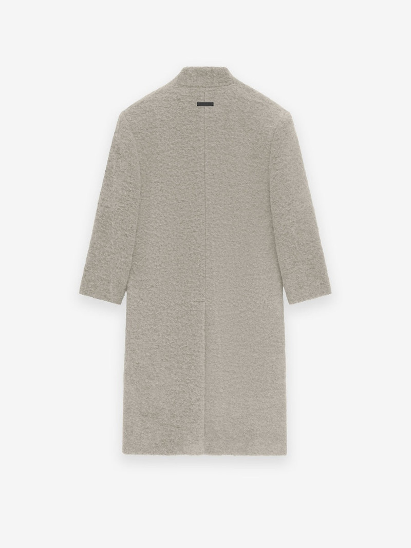 Wool Boucle Lapelless Coat 4