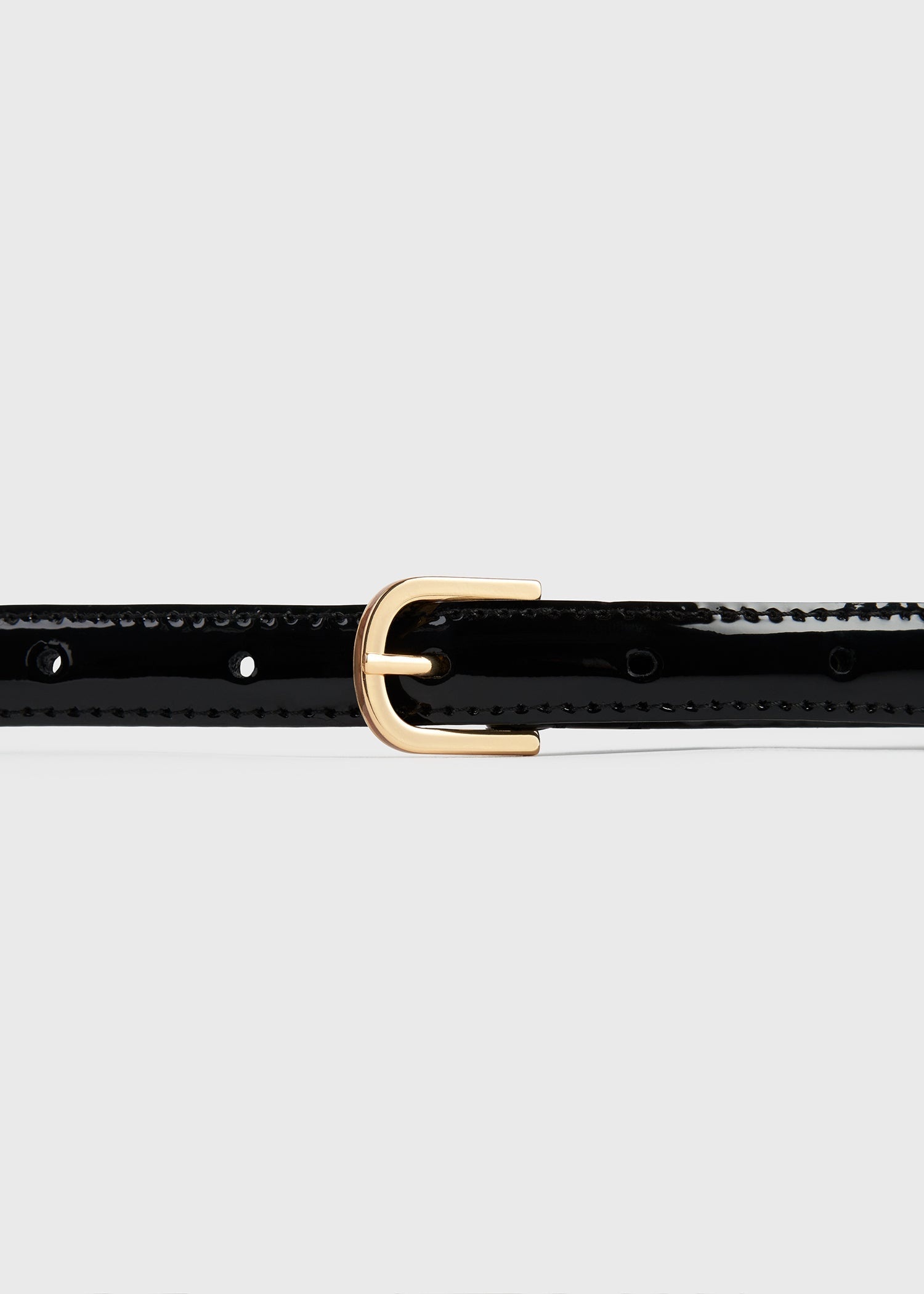 Thin patent-leather trouser belt black - 5