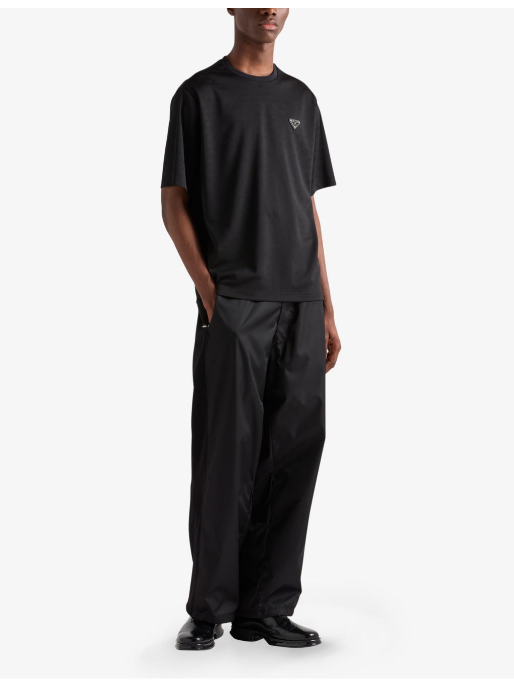 Brand-plaque oversized-fit recycled-polyester T-shirt - 2