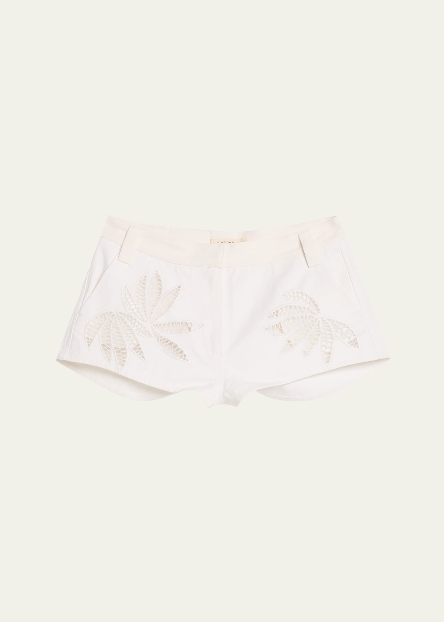 Rider Botanical Cutwork Mini Shorts - 1