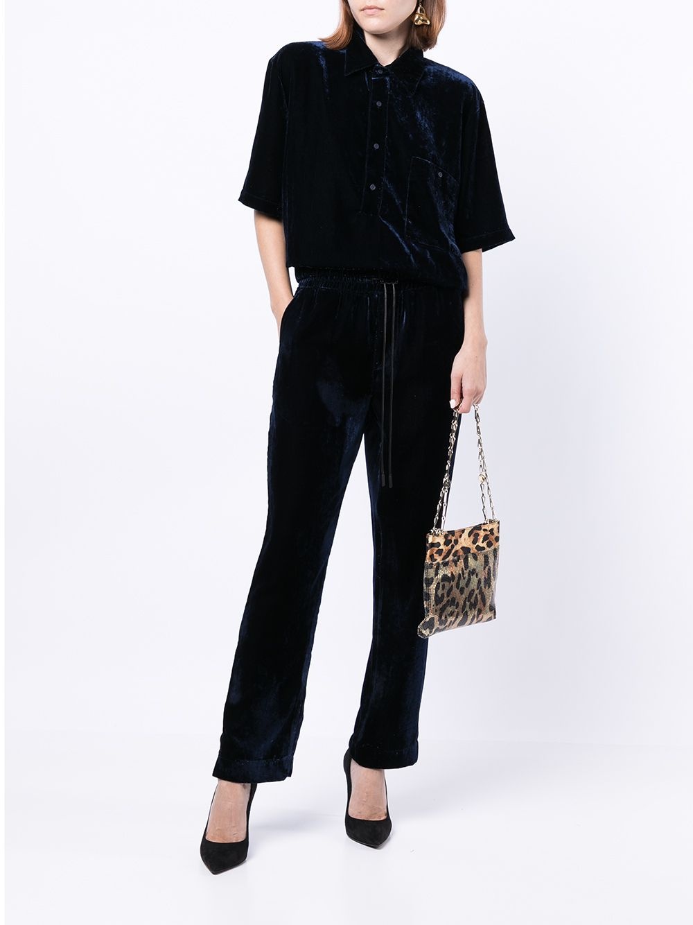 velvet-effect pyjama pants - 2