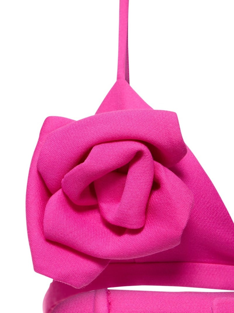 Wool & silk crepe couture triangle bra - 4