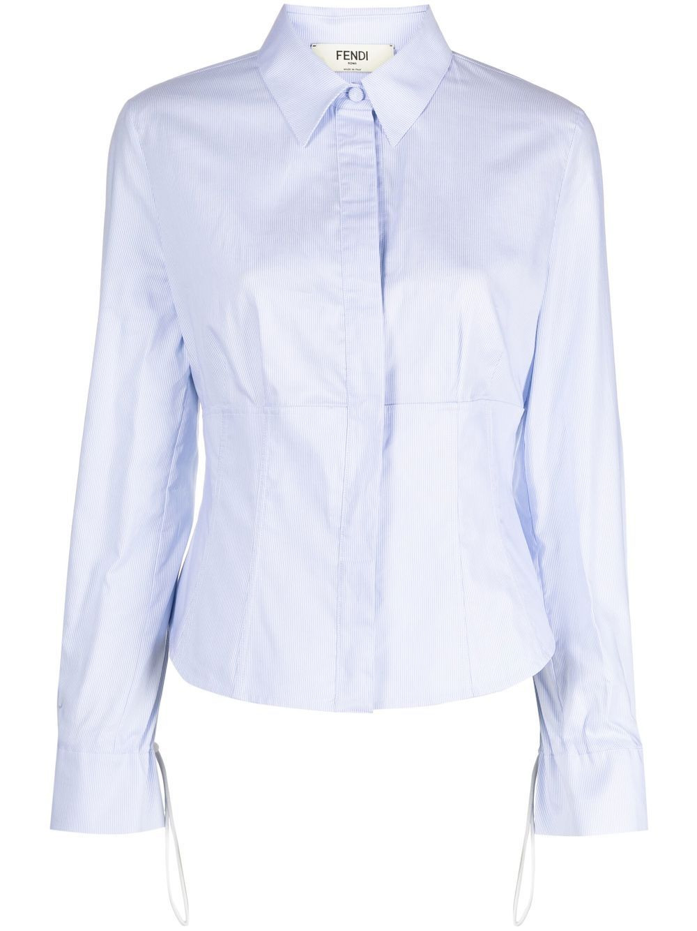 striped fitted shirt - 1
