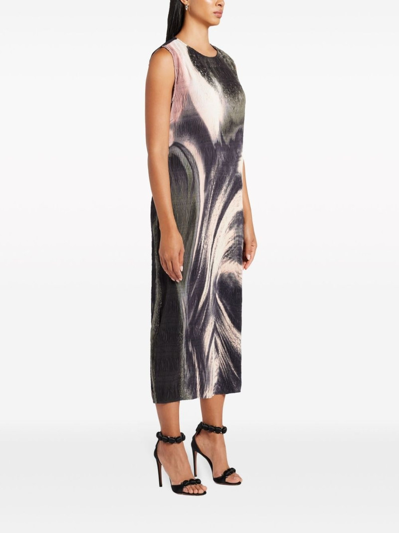 Evana watercolour-effect midi dress 3
