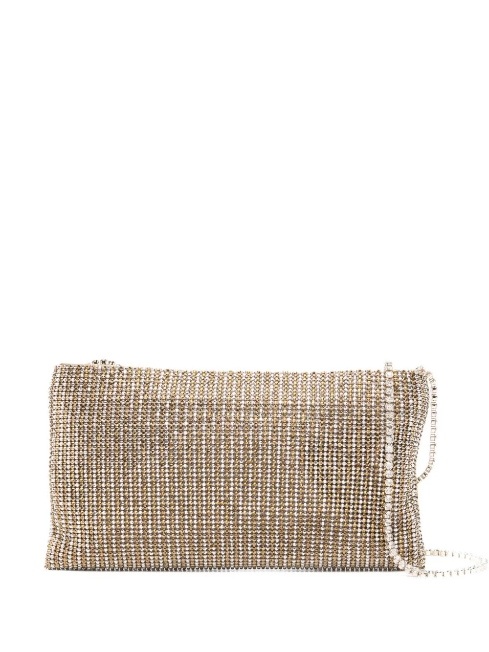 Your Best Friend crystal-embellished clutch bag - 1