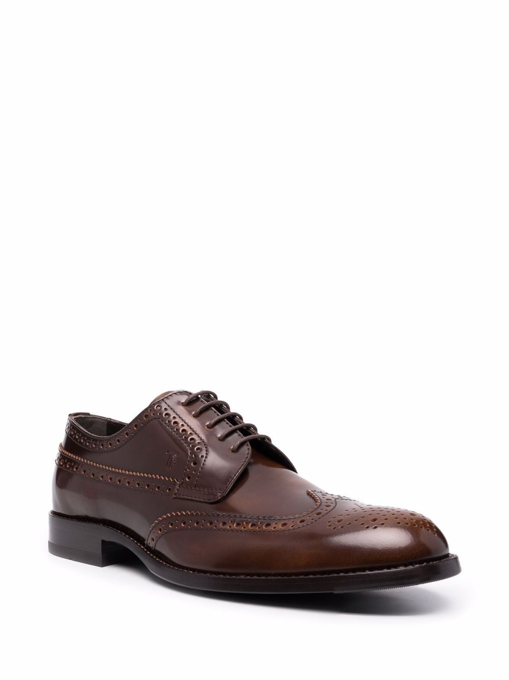 lace-up leather brogues - 2