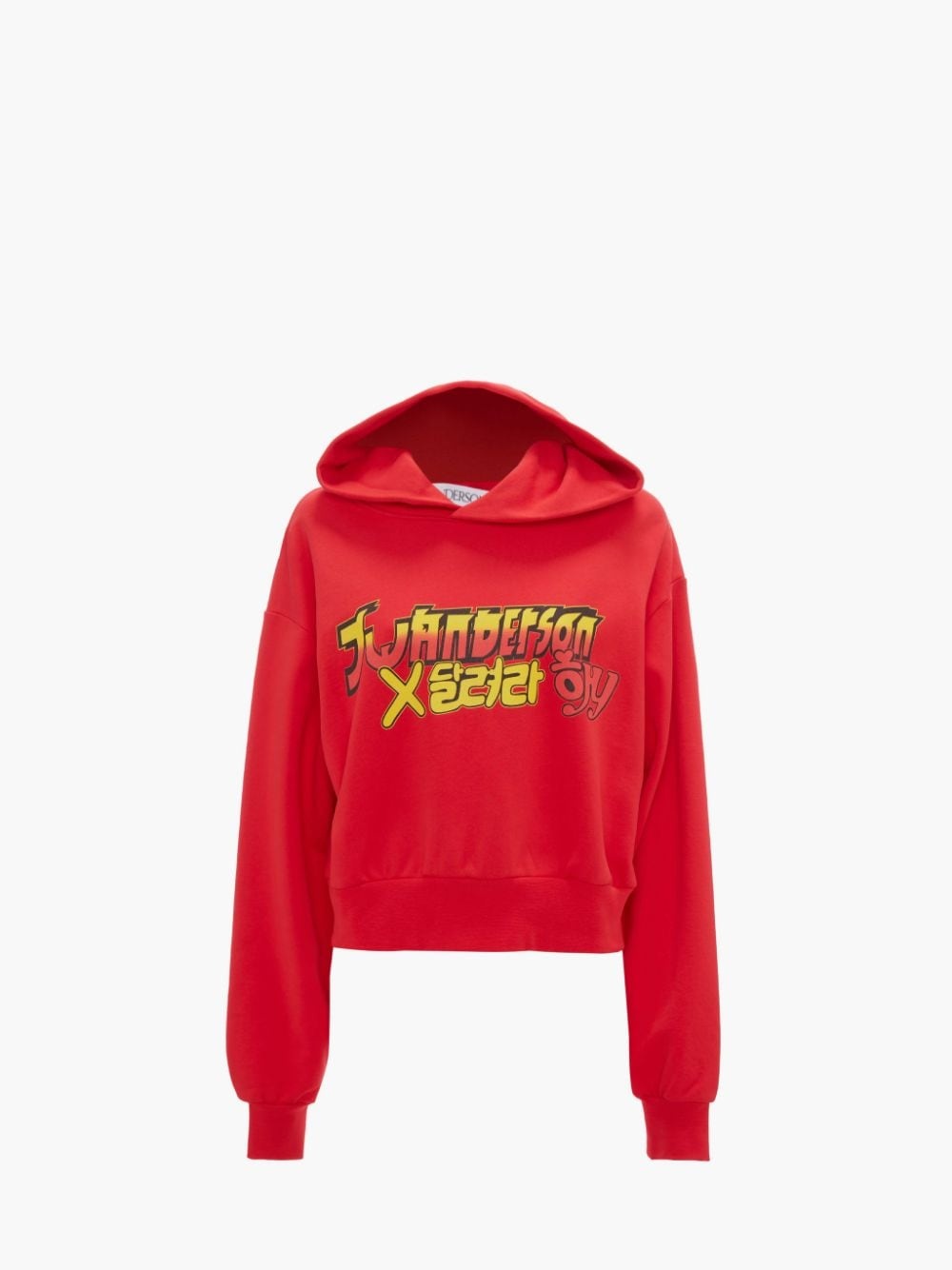 RUN HANY PRINT CROPPED HOODIE - 1