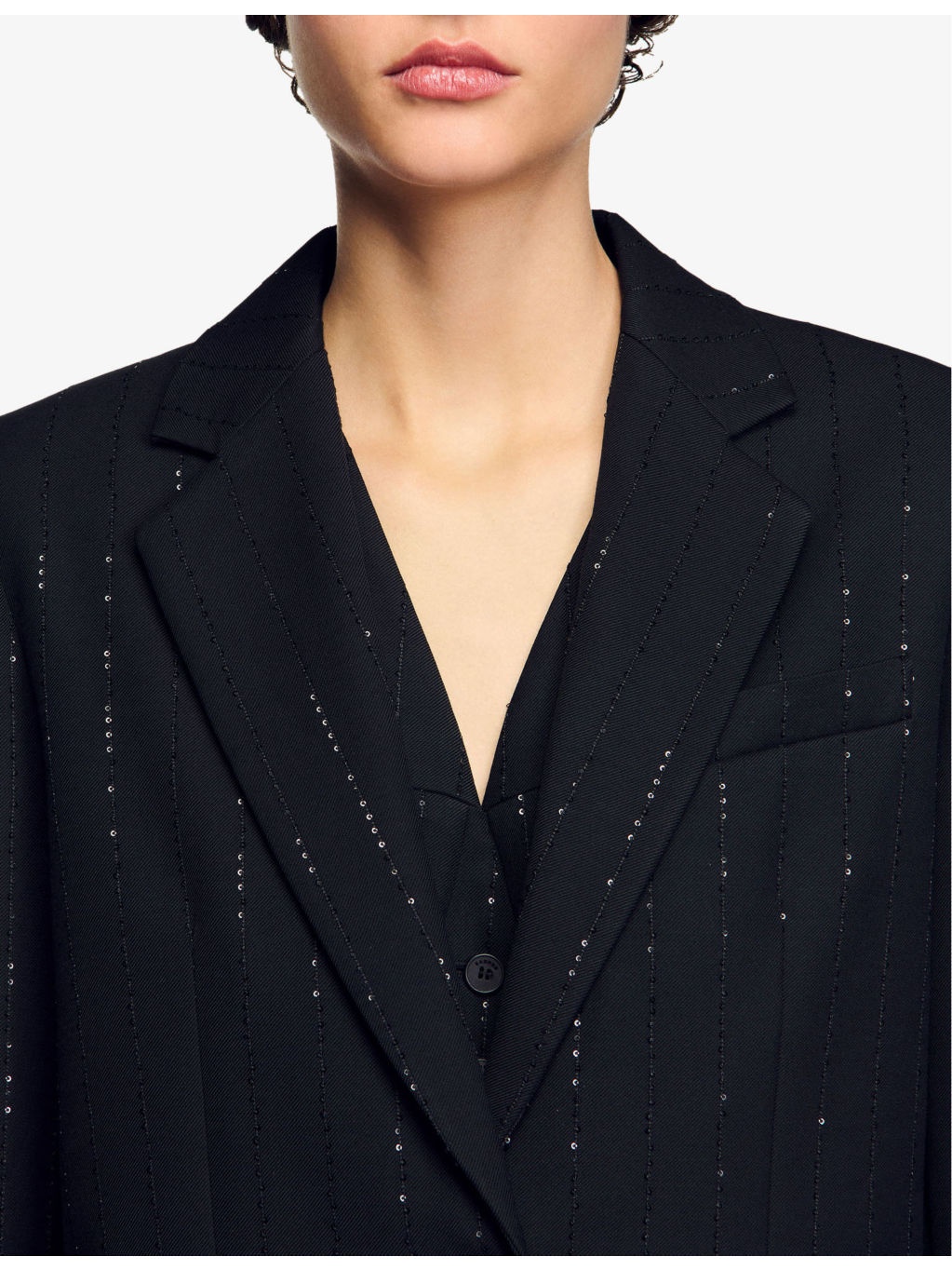 Notched-Lapel Single-Breasted Woven Blazer - 5