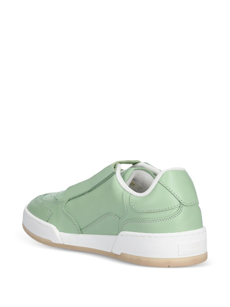 logo-plaque leather trainers 4