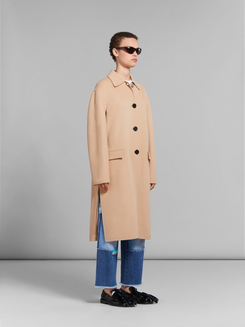 CAMEL WOOL AND CASHMERE TRENCH COAT - 6