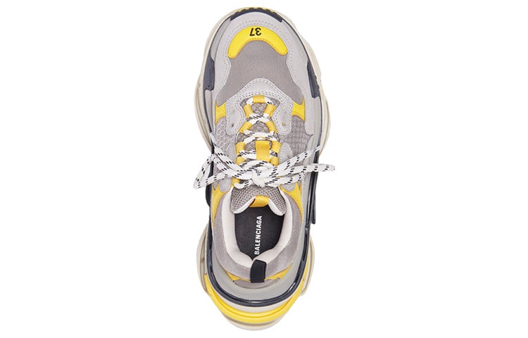 (WMNS) Balenciaga Triple S Trainer 'Yellow Grey' 524039W09OH7074 - 3