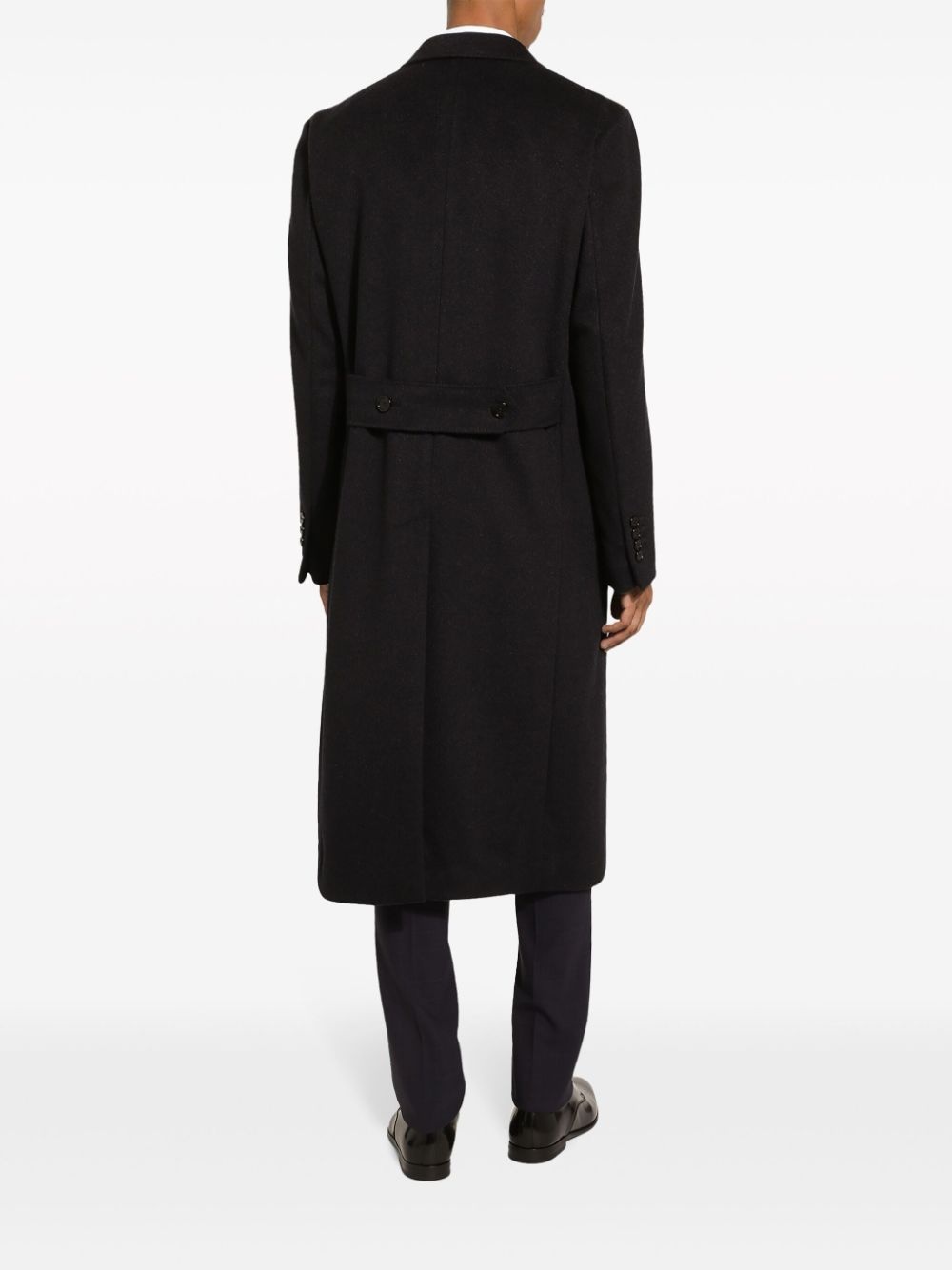 single-breasted cashmere coat - 4