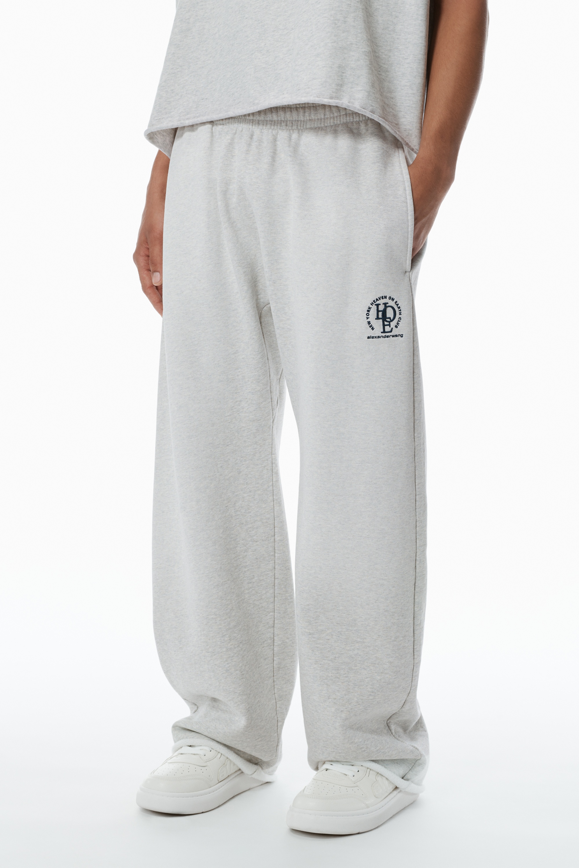Unisex Logo Oversized Cotton Terry Sweatpants - 3