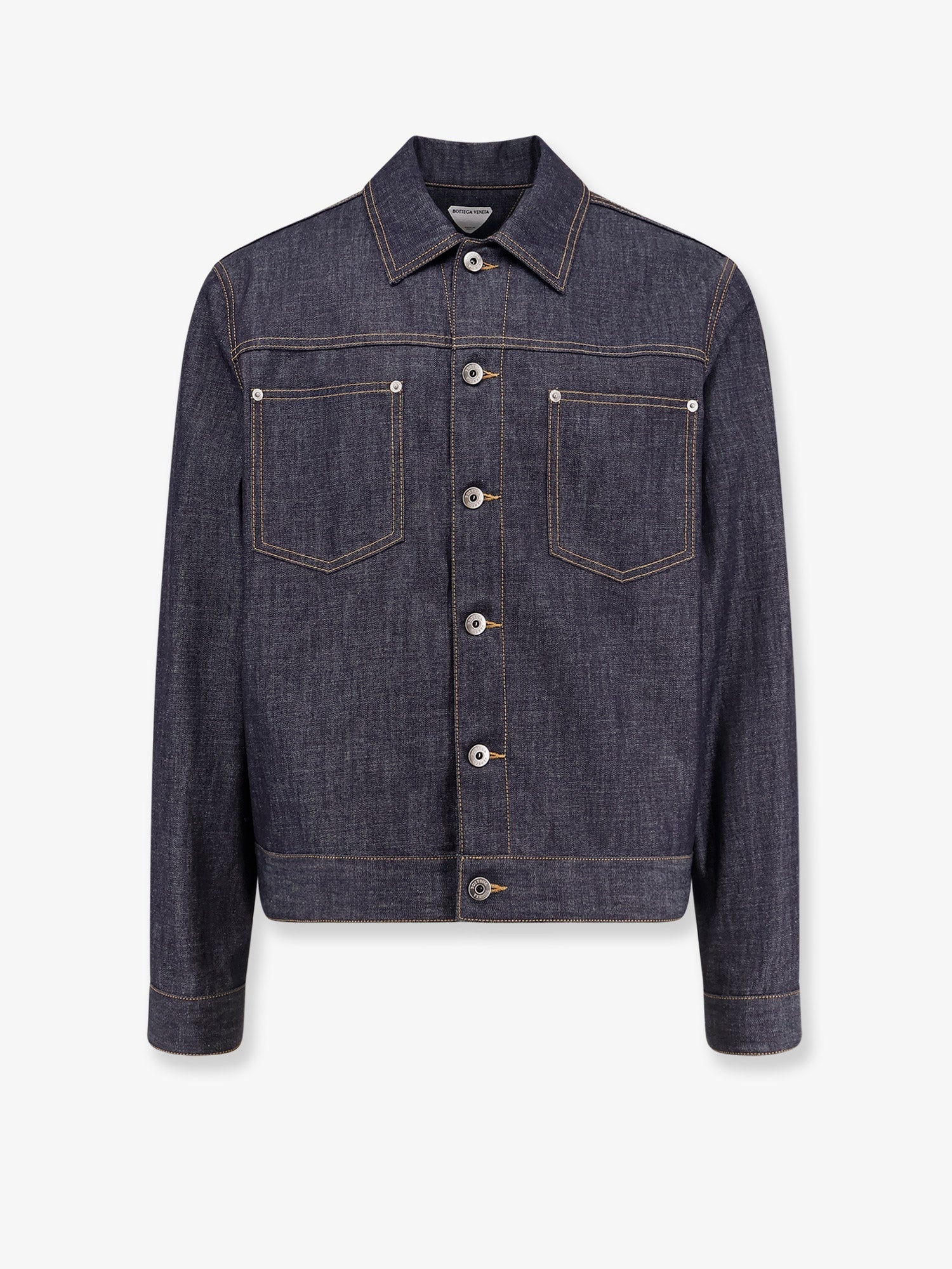 Bottega Veneta Denim Jacket With Iconic Intrecciato Patch - 1
