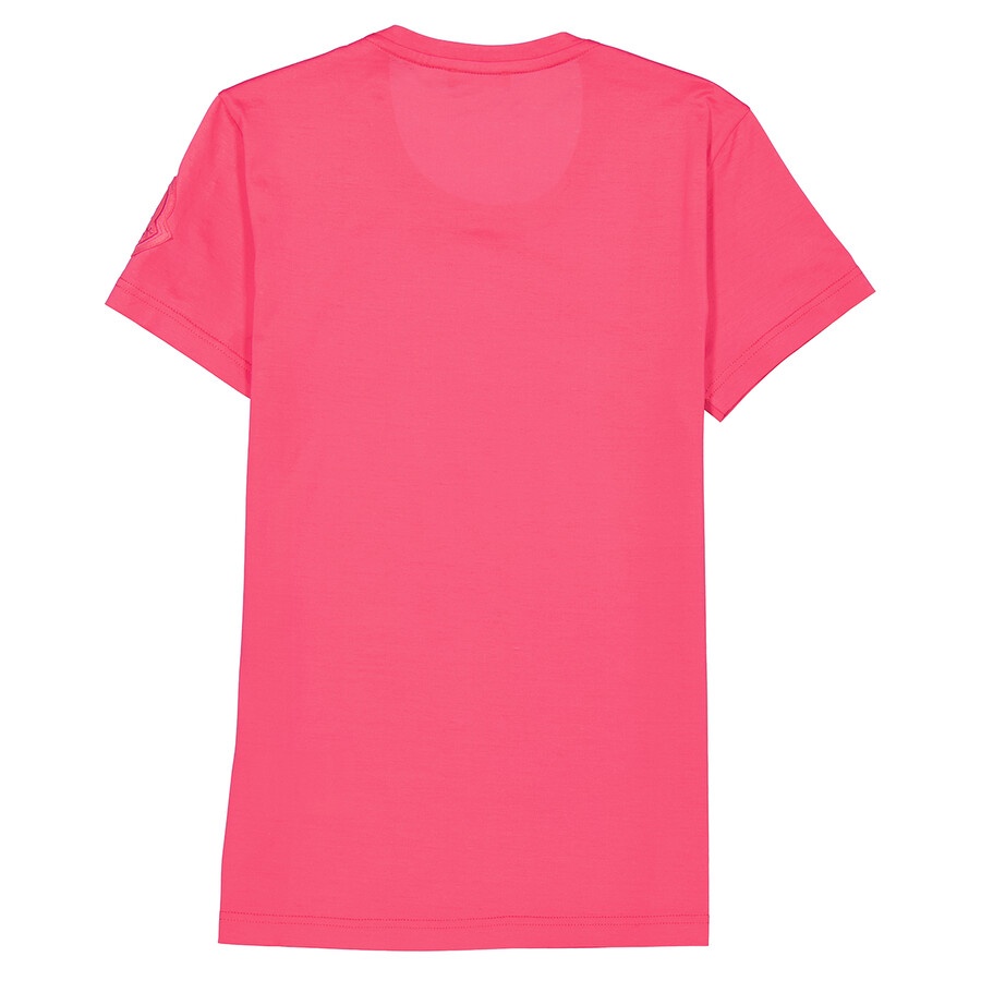 Moncler Ladies Pink Logo Patch T-Shirt - 2