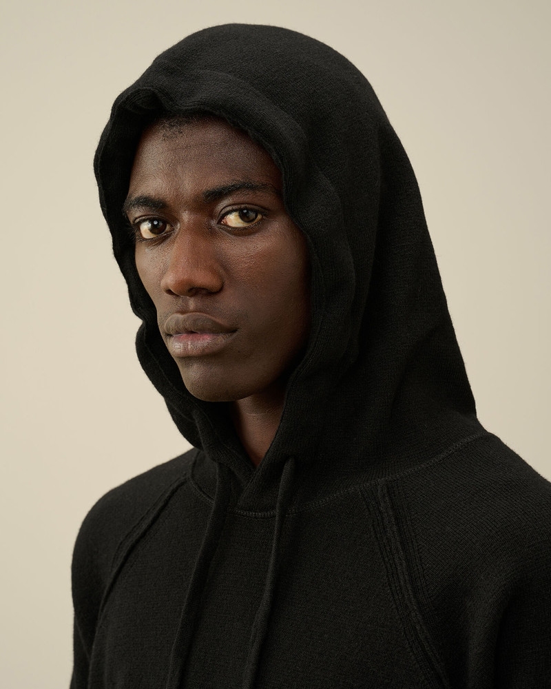 Lambswool GRS Hooded Waffle Knit 4