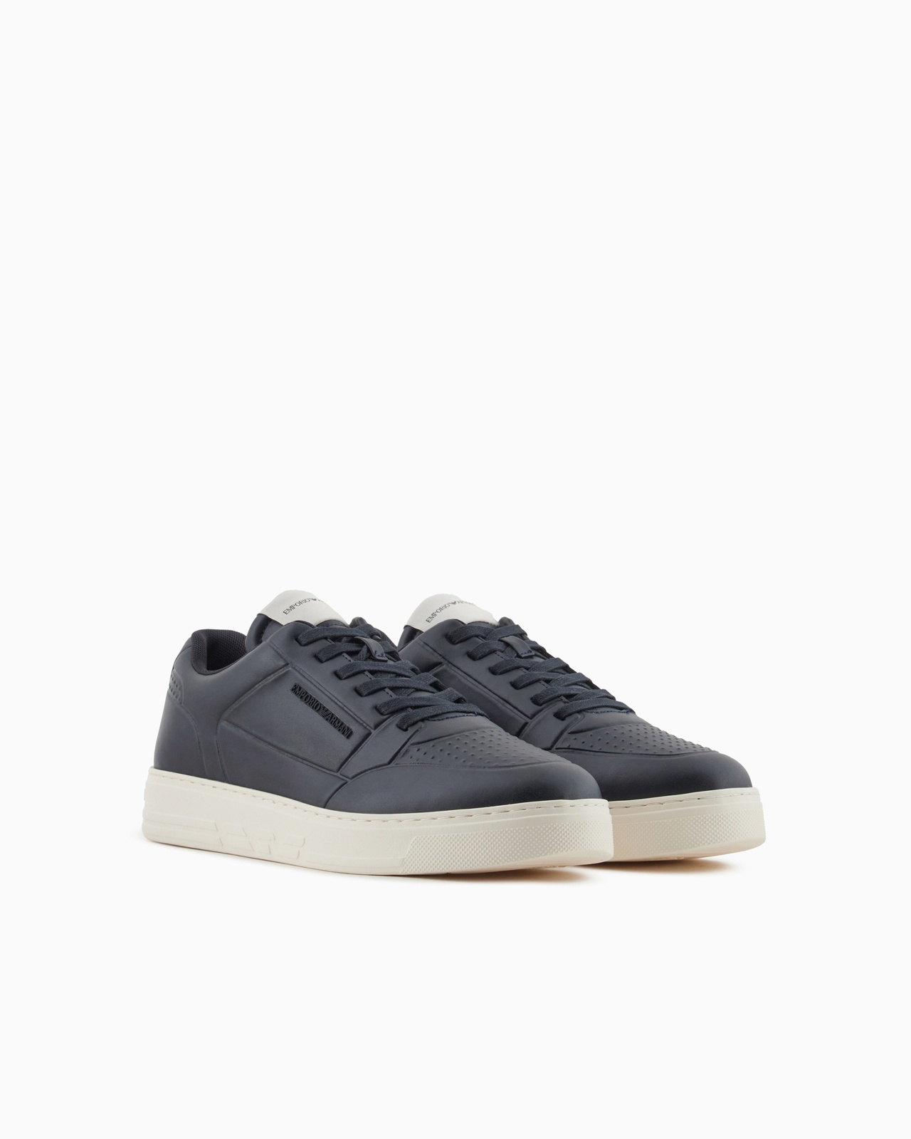 LEATHER SNEAKERS WITH SIDE LOGO - 2